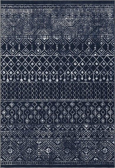 RONSHIN 9x12ftPolyesterImitationBlackRectangularHallwayBathroomEntrywayKitchenOfficeFoldableGeometricPrintedBohemiaWashableAreaRu