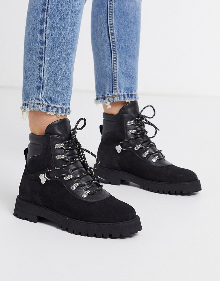 And other stories & suede lace up hiker boot in black ShopStyle
