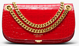 Christie Mini Python Embossed Leather Envelope Bag