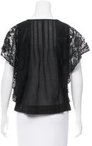 Thumbnail for your product : Joie Lace-Accented Short Sleeve Top