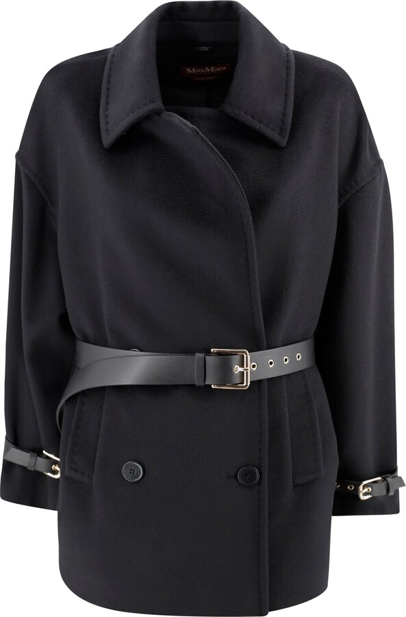Short Wool Coat With Belt
