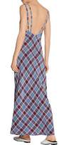 Thumbnail for your product : Marc Jacobs Pleated Checked Silk-crepe Maxi Dress