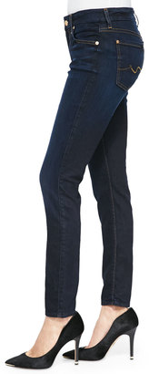 7 For All Mankind Mid-Rise Dark Skinny Jeans