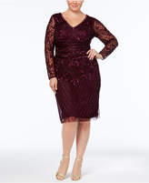 Thumbnail for your product : Adrianna Papell Plus Size Beaded Sheath Dress
