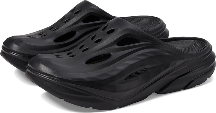 Hoka One One Ora Recovery Mule Shoes Black/Black : Men's 10 - Women's 12 Medium Synthetic