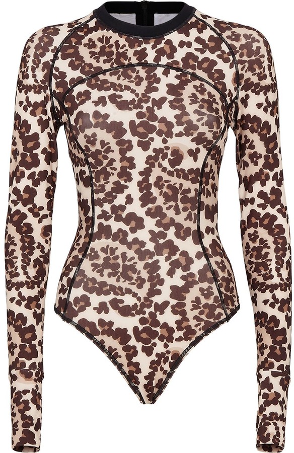 Fendi Leopard Print Ski Body - ShopStyle Activewear Tops