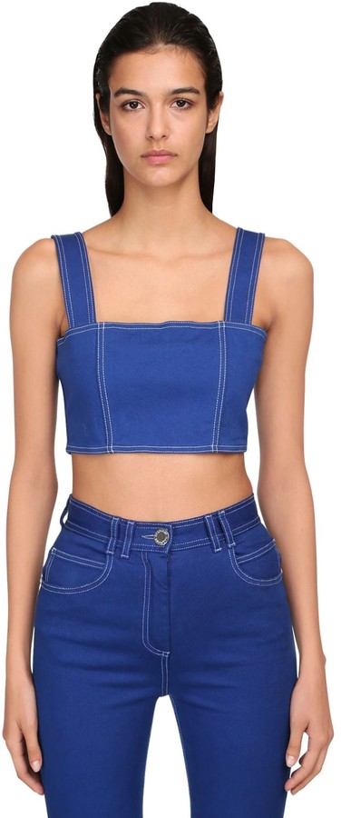 dark denim crop top