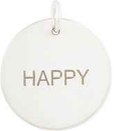 Thumbnail for your product : Anna Lou Silver disk charm HAPPY
