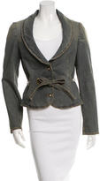 Thumbnail for your product : RED Valentino Denim Faux Pearl-Embellished Jacket