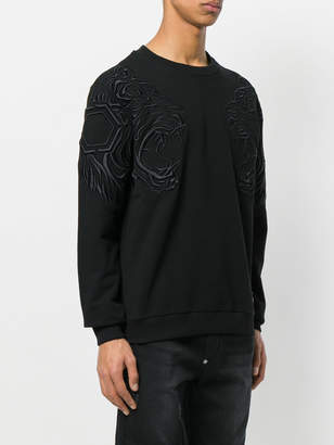 Philipp Plein embroidered tiger sweatshirt