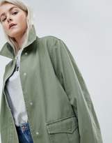 Thumbnail for your product : ASOS Curve DESIGN Curve washed cotton jacket
