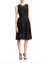 Thumbnail for your product : Carmen Marc Valvo Cut-Out Lace Party Dress