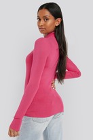 Thumbnail for your product : NA-KD Ribbed Polo Knitted Sweater