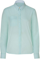 Thumbnail for your product : Paul Smith Pale Mint Cotton Top with Lace Trim