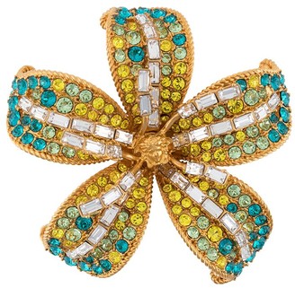 Versace Crystal Flower Brooch