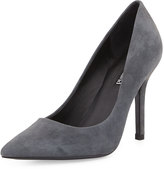 Thumbnail for your product : Charles David Suede Pointy-Toe Pump, Gray