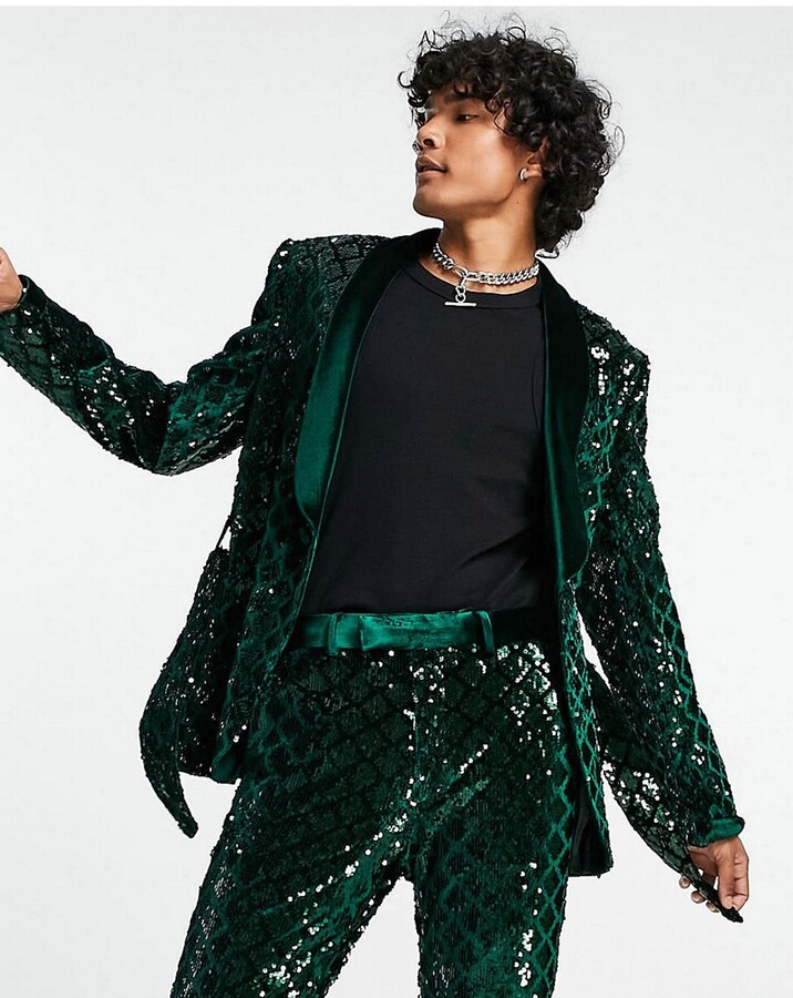 sequin suit jacket mens