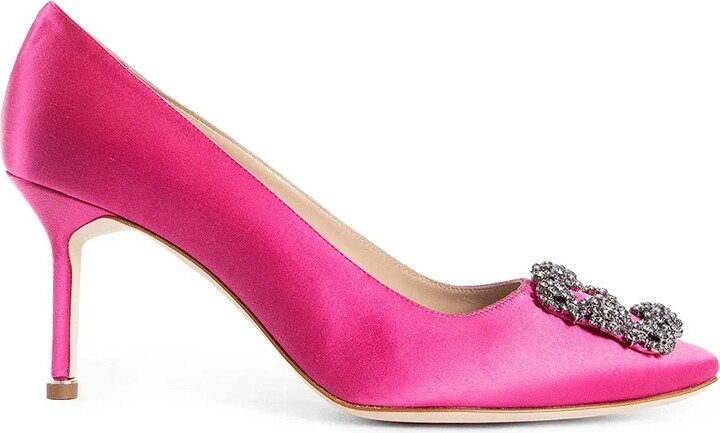 Quali Satin Jewel Buckle Pumps