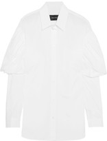 Thumbnail for your product : Simone Rocha Oversized Ruched Cotton-Poplin Shirt