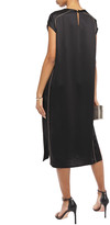 Thumbnail for your product : Brunello Cucinelli Bead-embellished Satin Midi Dress