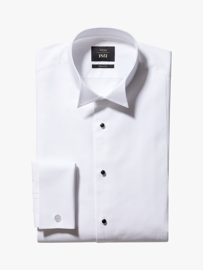 Black Robelli Men's Cotton Regular Fit Button-Down Floral Triple Collar Shirt 