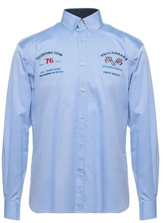 Paul & Shark Blue Men's Long Sleeve Shirts | Shop the world's 