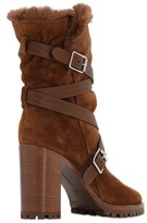 Thumbnail for your product : Gianvito Rossi 85mm Suede & Faux Fur Ankle Boots