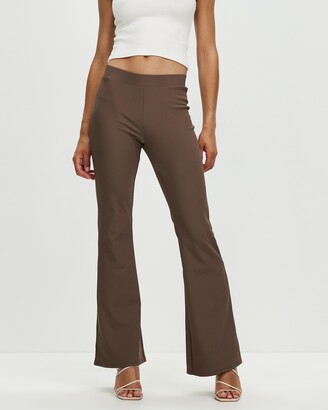 Cotton On Women's Brown Pants - Rib Flare Pants - ShopStyle Wide-Leg  Trousers