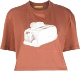 Thumbnail for your product : REJINA PYO Murphy cropped T-shirt