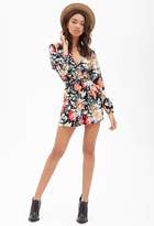Thumbnail for your product : Forever 21 Floral Print Surplice Romper