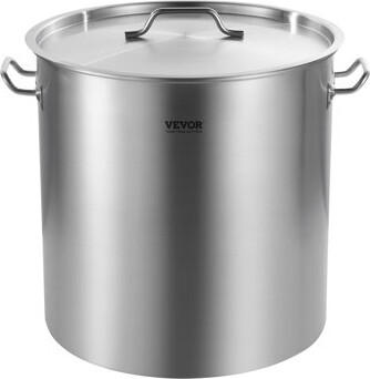 Stellweilan Tessberg 84QT Stainless Steel Stockpot Cooking Kitchen Sauce Pot with Basket Lid Handle