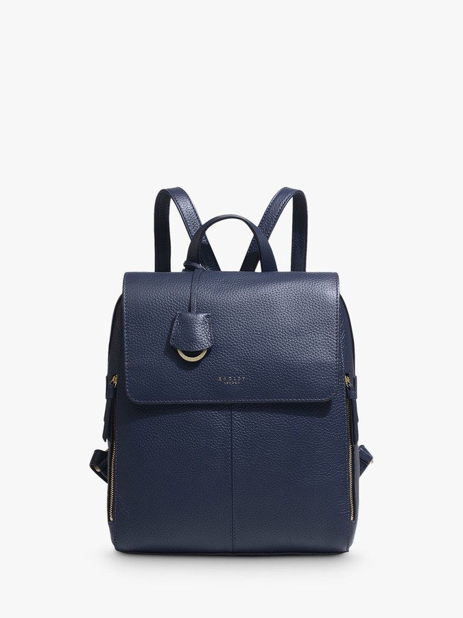 radley black leather backpack