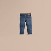 Thumbnail for your product : Burberry Relaxed Fit Jeans with Check Detail Cuffs
