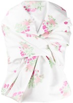 Thumbnail for your product : Giuseppe di Morabito Floral-Print Strapless Top