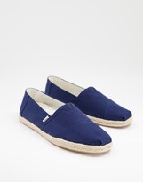 Thumbnail for your product : Toms Alpargata slip ons in navy with rope sole