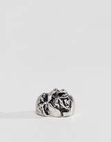 Thumbnail for your product : ASOS Ring Pack With Rose And Slogan In Burnished Silver