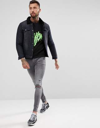 Hype Halloween Sweatshirt In Black With Slime Logo