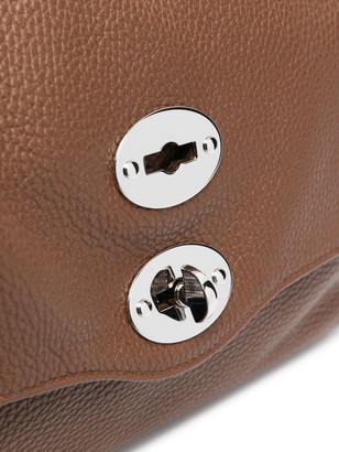 Zanellato Pebbled Leather Studded Satchel Bag