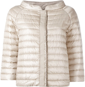 Herno collarless puffer jacket - women - Cotton/Polyamide/Polyester/Goose Down - 48