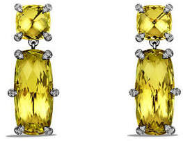 David Yurman Châtelaine Faceted Drop Earrings with Diamonds