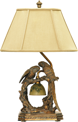 Twin Parrots Table Lamp