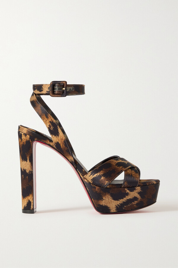 Penny Donna Leopard Print Loafers in Brown - Christian Louboutin
