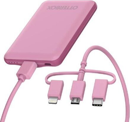 Otterbox Portable Charging Kit 5,000 mAh with 3-in-1 Cable - Cake Pop (Pink)