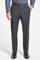 Thumbnail for your product : HUGO BOSS 'Sharp' Flat Front Plaid Trousers