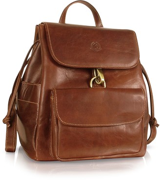 Chiarugi Handmade Brown Genuine Leather Backpack