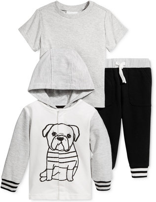 First Impressions 3-Pc. Dog Hoodie, T-Shirt & Jogger Pants Set, Baby Boys (0-24 months), Only at Macy's