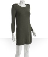 Thumbnail for your product : Theory olive cashmere 'Ebelle' shoulder detail dress