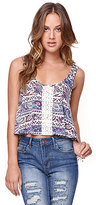 Thumbnail for your product : LA Hearts Crochet Front Swing Tank