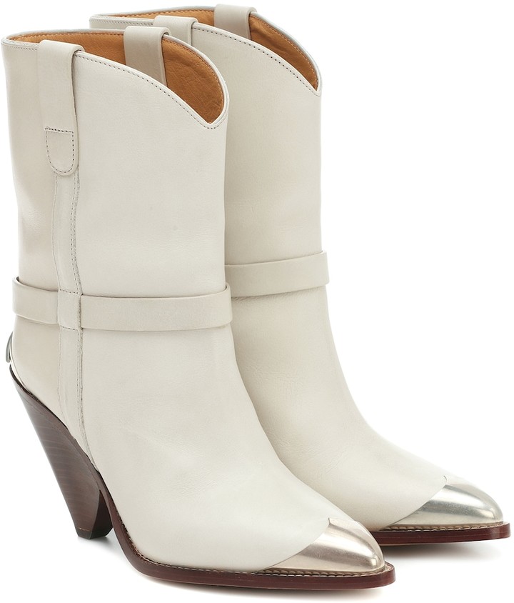 isabel marant lamsy leather ankle boots