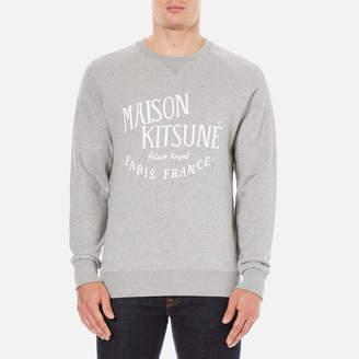 MAISON KITSUNÉ Men's Palais Royal Sweatshirt Grey Melange